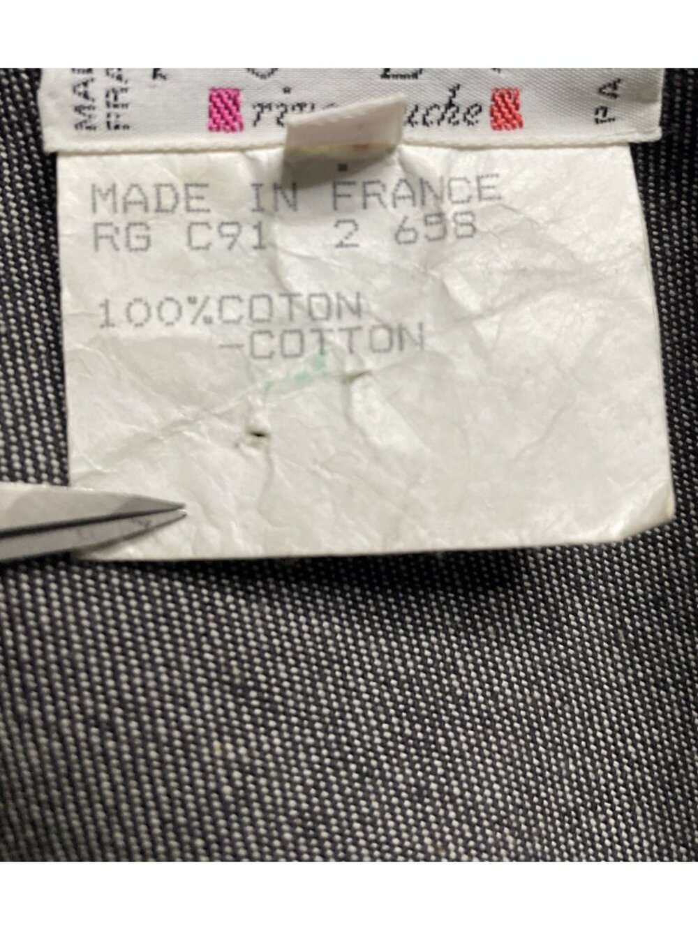 Yves Saint Laurent Rive Gauche Vintage 90s Denim Button Up Strapless Dress Sz 40 - Picture 7 of 8